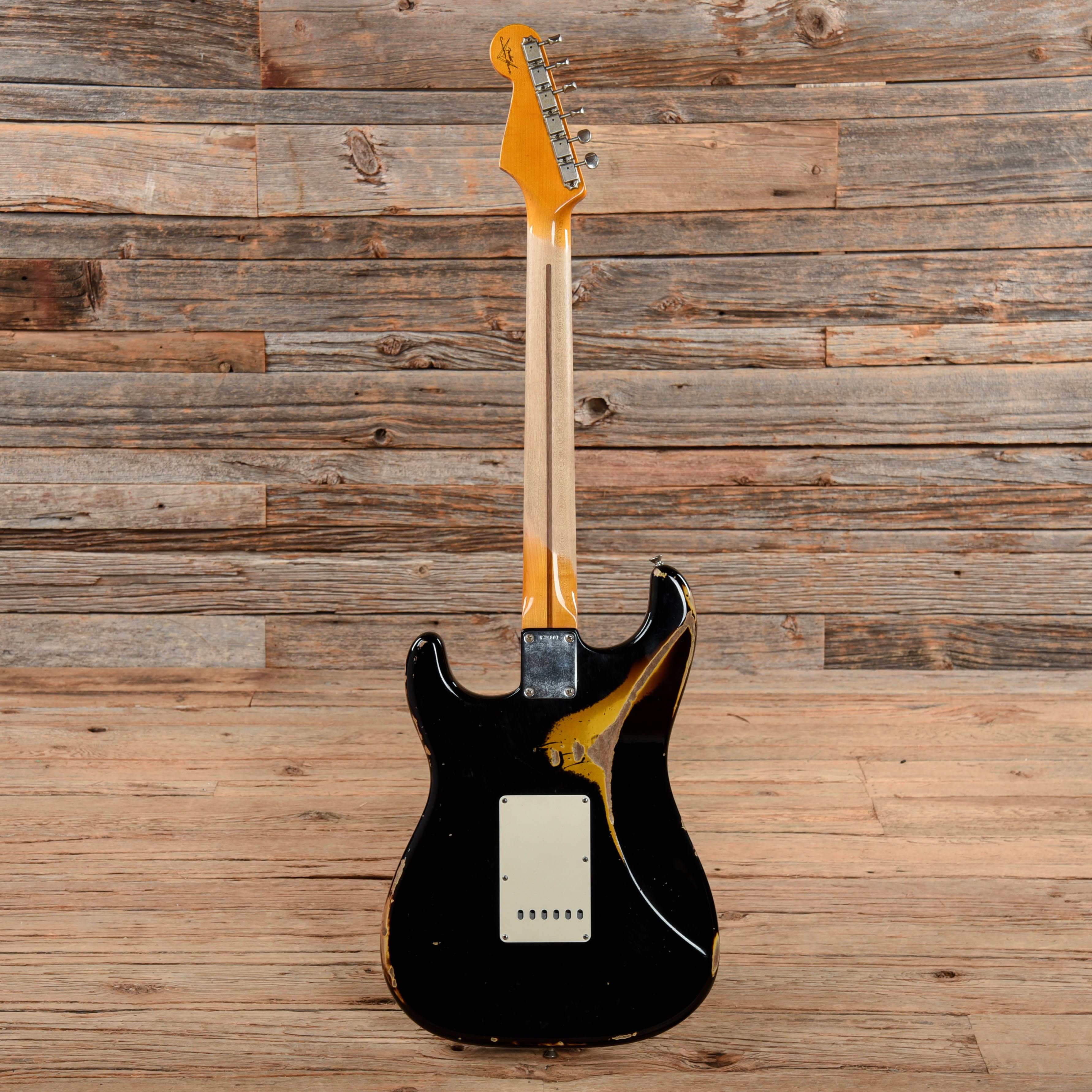 Fender Custom Shop 1957 Stratocaster Heavy Relic Faded Black Over Sunburst 2014 Electric Guitars / Solid Body