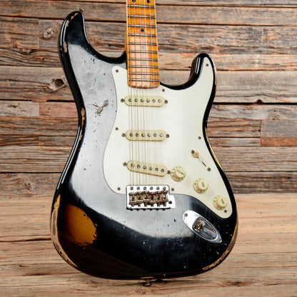 Fender Custom Shop 1957 Stratocaster Heavy Relic Faded Black Over Sunburst 2014 Electric Guitars / Solid Body