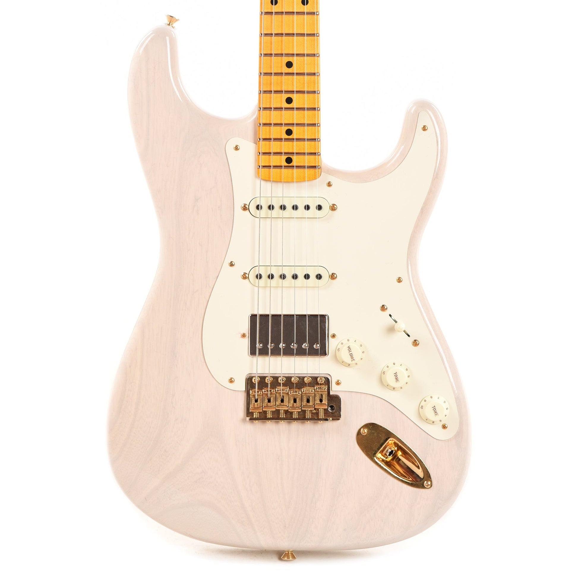 Fender Custom Shop 1957 Stratocaster HSS "Chicago Special" Deluxe Closet Classic Aged White Blonde w/Lollar Imperial, AA Flame Quartersawn Neck, & Gold Hardware Electric Guitars / Solid Body