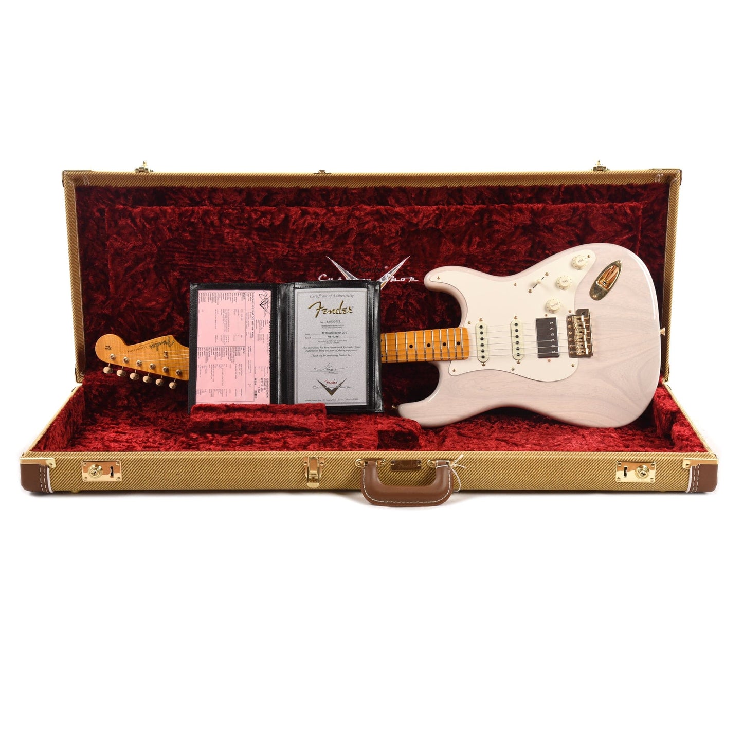 Fender Custom Shop 1957 Stratocaster HSS "Chicago Special" Deluxe Closet Classic Aged White Blonde w/Lollar Imperial, AA Flame Quartersawn Neck, & Gold Hardware Electric Guitars / Solid Body