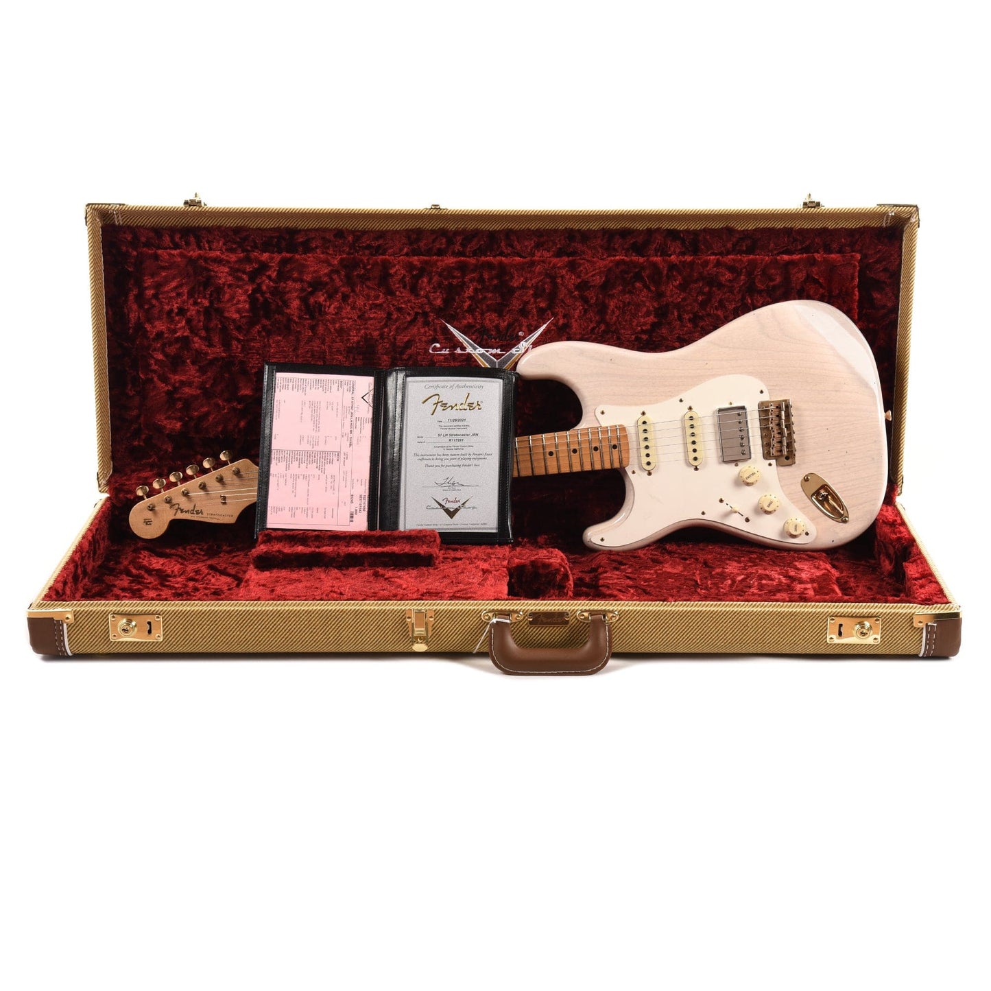 Fender Custom Shop 1957 Stratocaster HSS "Chicago Special" LEFTY Journeyman Super Aged White Blonde w/Lollar Imperial & Gold Hardware Electric Guitars / Solid Body