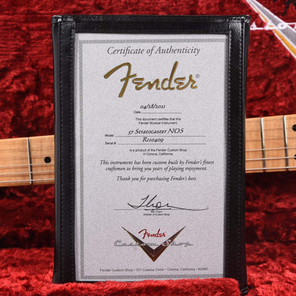 Fender Custom Shop 1957 Stratocaster HSS "Chicago Special" NOS Aged Black w/AAA Flame Maple Neck w/Lollar Imperial Low Wind Humbucker Electric Guitars / Solid Body