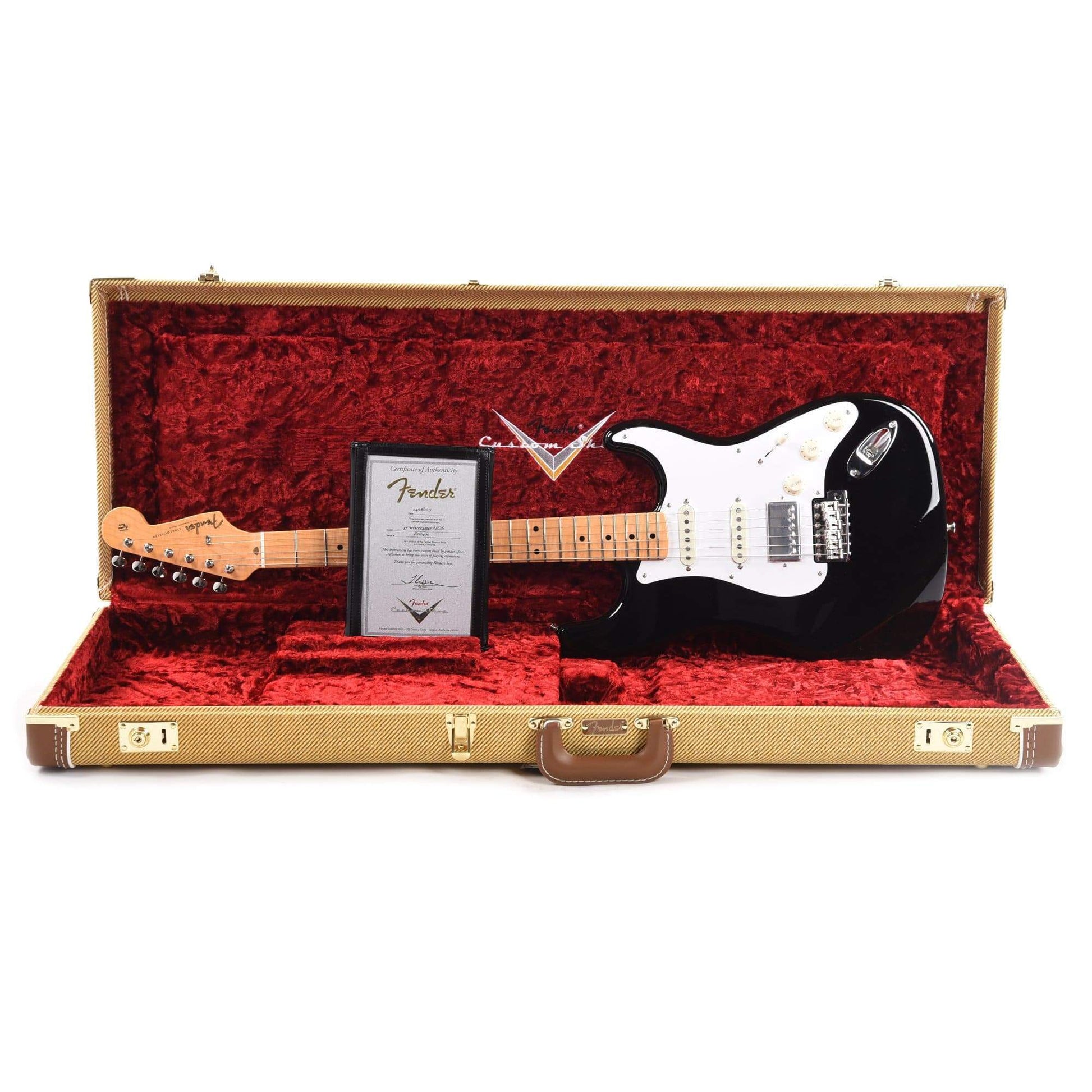 Fender Custom Shop 1957 Stratocaster HSS "Chicago Special" NOS Aged Black w/AAA Flame Maple Neck w/Lollar Imperial Low Wind Humbucker Electric Guitars / Solid Body