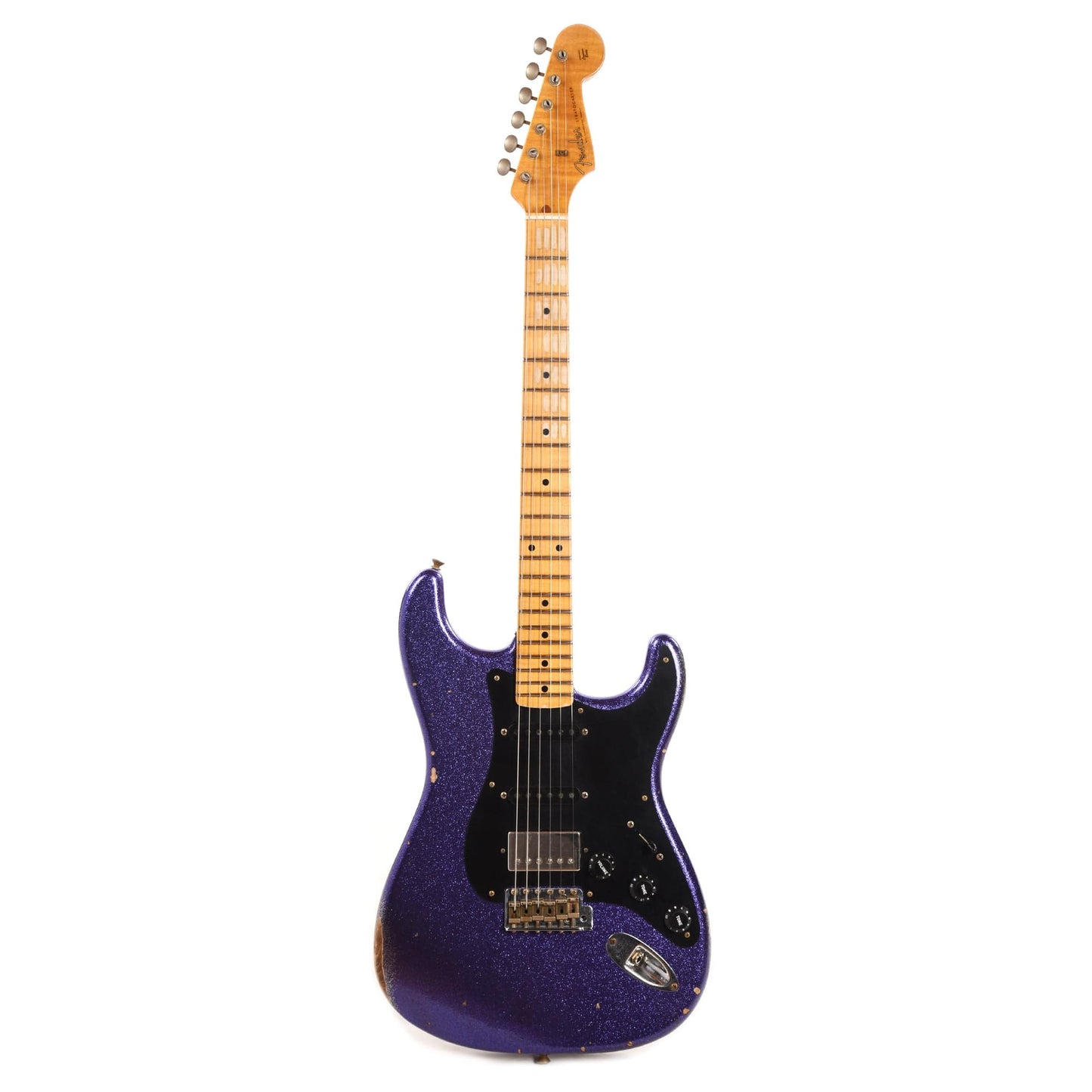 Fender Custom Shop 1957 Stratocaster HSS "Chicago Special" Relic Faded/Aged Purple Sparkle w/Black Plastics & Lollar Imperial Low-Wind Humbucker Electric Guitars / Solid Body