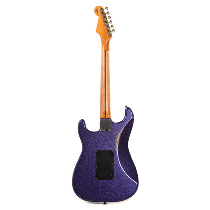 Fender Custom Shop 1957 Stratocaster HSS "Chicago Special" Relic Faded/Aged Purple Sparkle w/Black Plastics & Lollar Imperial Low-Wind Humbucker Electric Guitars / Solid Body