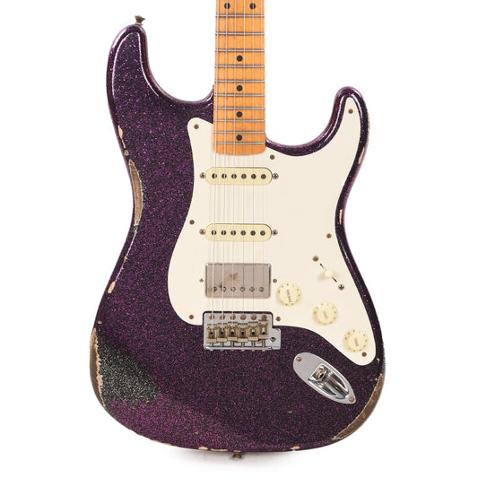Fender Custom Shop 1957 Stratocaster HSS "Chicago Special" Relic Magenta Sparkle w/Lollar Imperial Low Wind Humbucker Electric Guitars / Solid Body