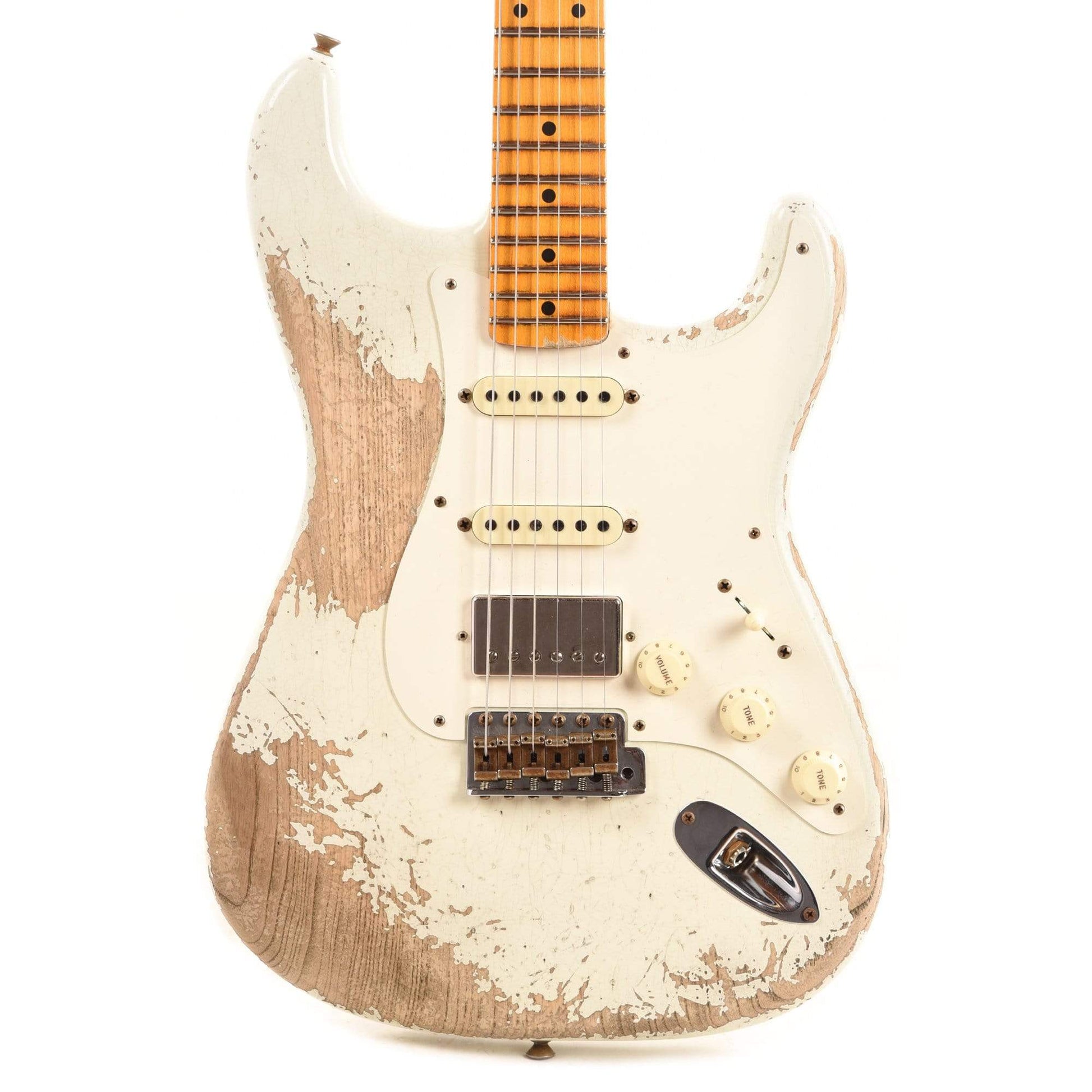 Fender Custom Shop 1957 Stratocaster HSS "Chicago Special" Super Heavy Relic Aged Olympic White w/Lollar Imperial Electric Guitars / Solid Body