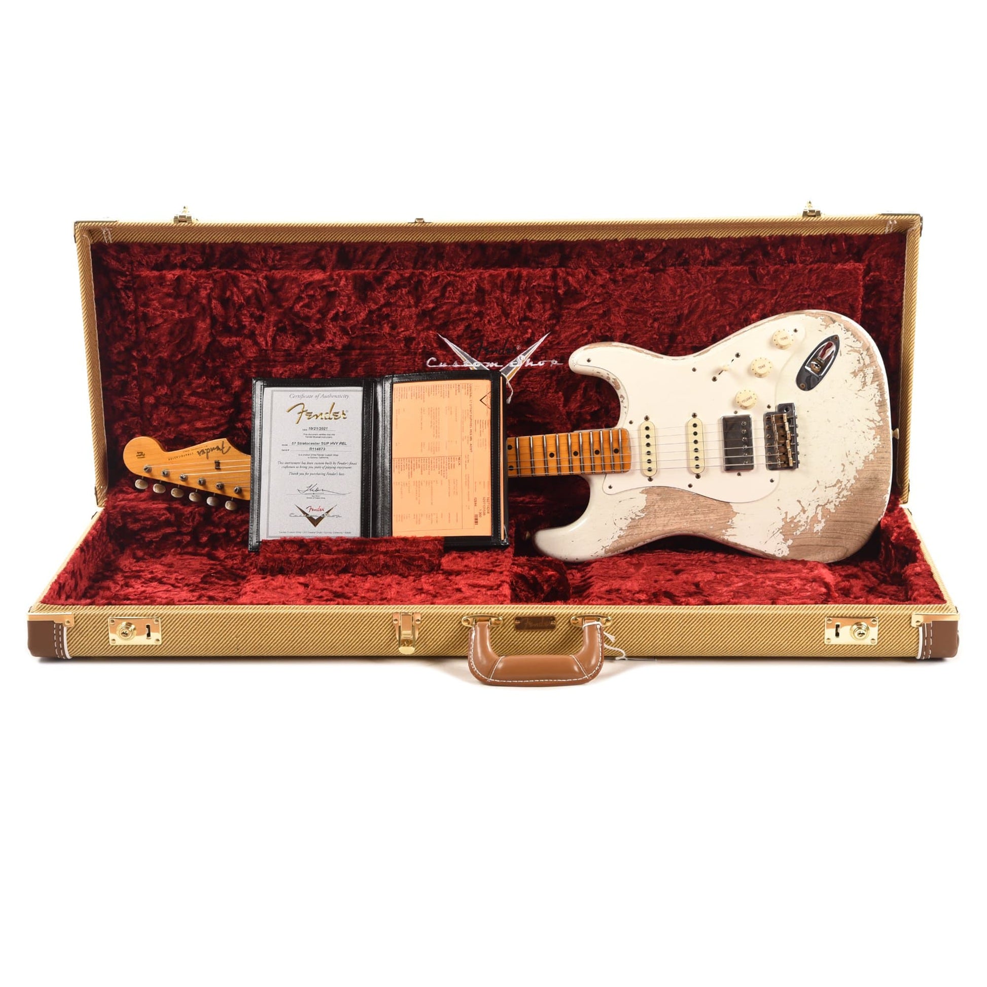 Fender Custom Shop 1957 Stratocaster HSS "Chicago Special" Super Heavy Relic Aged Olympic White w/Lollar Imperial Electric Guitars / Solid Body