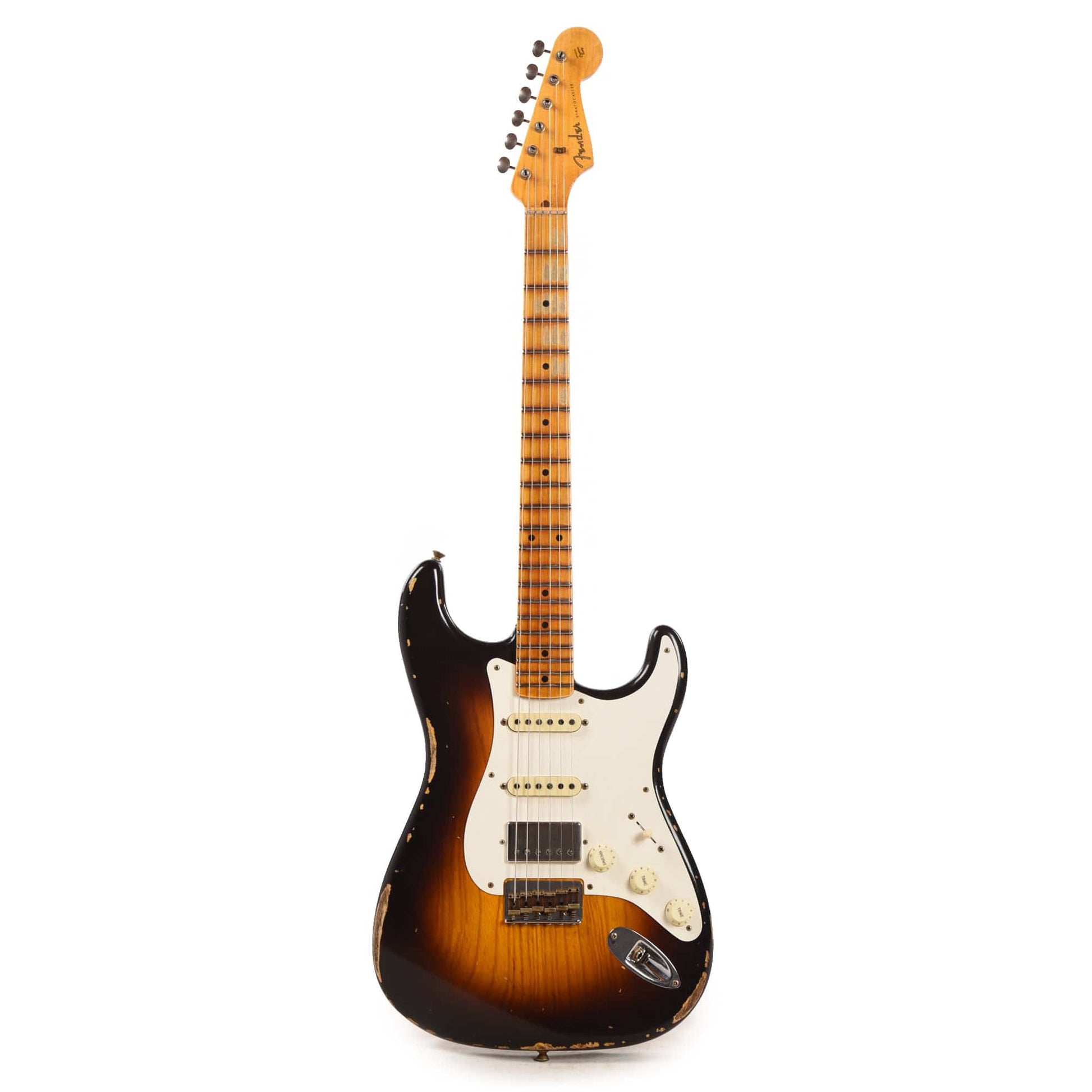 Fender Custom Shop 1957 Stratocaster HSS Hardtail "Chicago Special" Relic Faded Wide Fade Chocolate 2-Color Sunburst w/Lollar Imperial Low-Wind Humbucker Electric Guitars / Solid Body