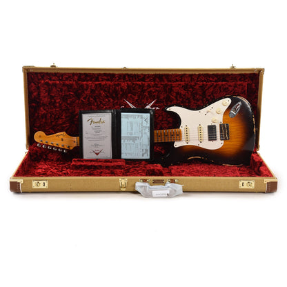 Fender Custom Shop 1957 Stratocaster HSS Hardtail "Chicago Special" Relic Faded Wide Fade Chocolate 2-Color Sunburst w/Lollar Imperial Low-Wind Humbucker Electric Guitars / Solid Body