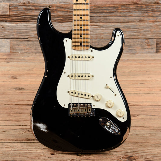 Fender Custom Shop 1957 Stratocaster Relic Aged Black 2022 Electric Guitars / Solid Body