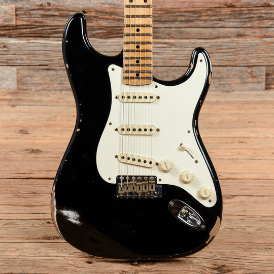 Fender Custom Shop 1957 Stratocaster Relic Aged Black 2022 Electric Guitars / Solid Body