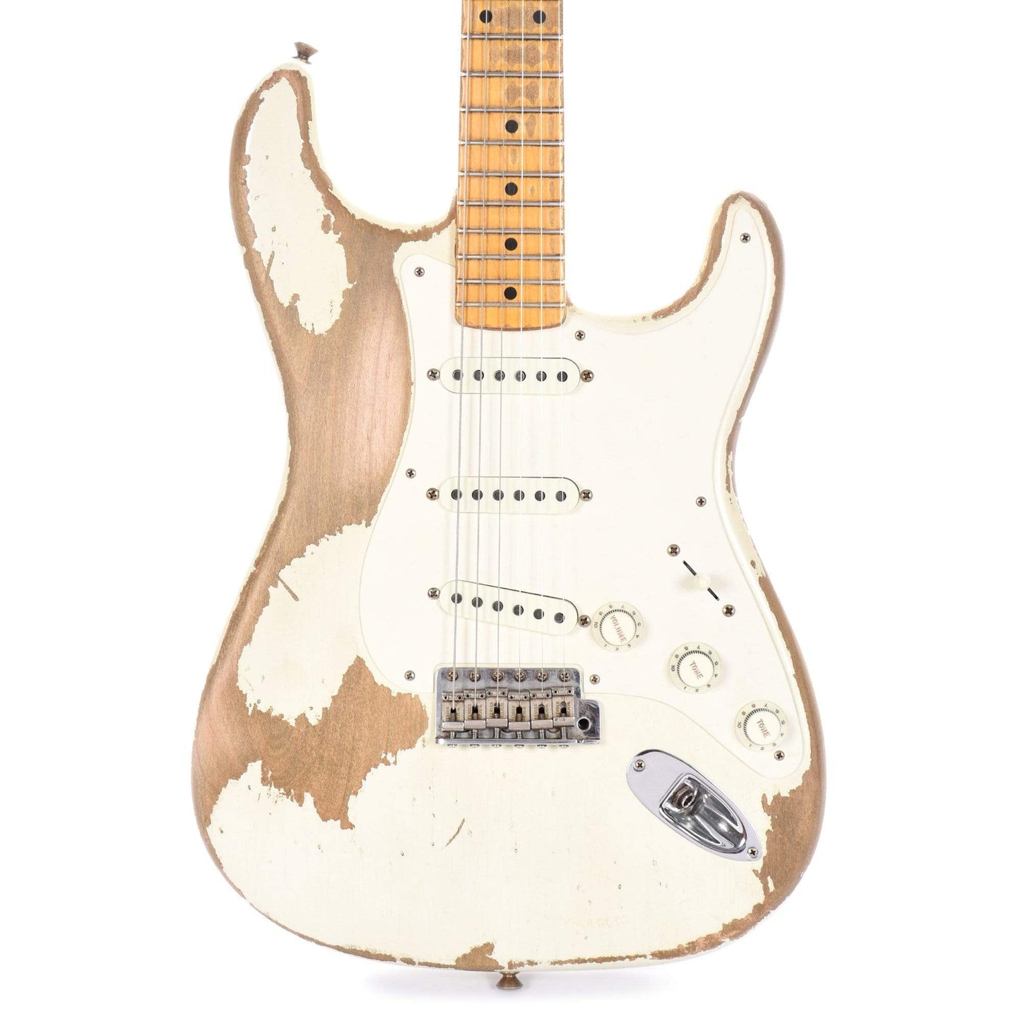 Fender Custom Shop 1957 Stratocaster Relic Aged Olympic White Master Built By Todd Krause Electric Guitars / Solid Body