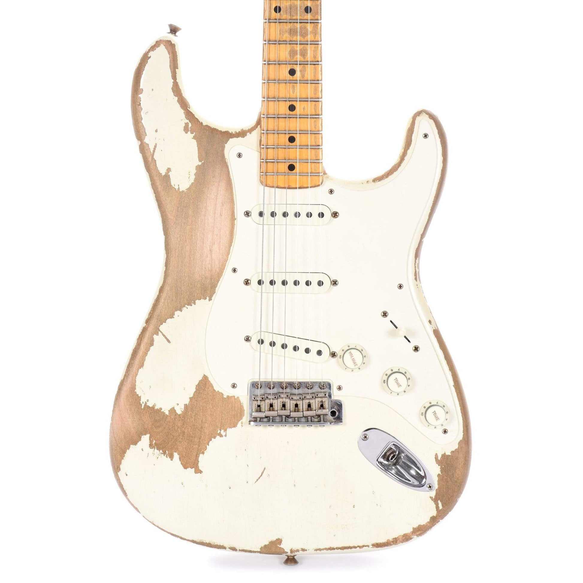 Fender Custom Shop 1957 Stratocaster Relic Aged Olympic White Master Built By Todd Krause Electric Guitars / Solid Body