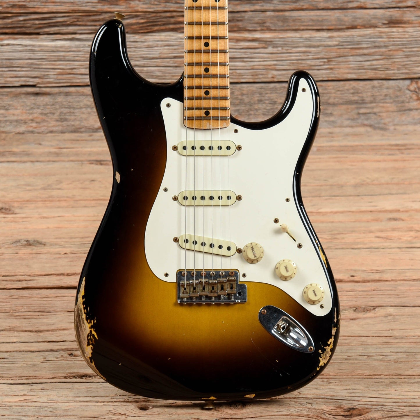 Fender Custom Shop 1957 Stratocaster Relic Wide Fade 2-Tone Sunburst 2021 Electric Guitars / Solid Body