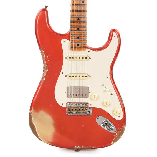 Fender Custom Shop 1957 Stratocaster Roasted Ash HSS "Chicago Special" Heavy Relic Faded Candy Apple Red Electric Guitars / Solid Body