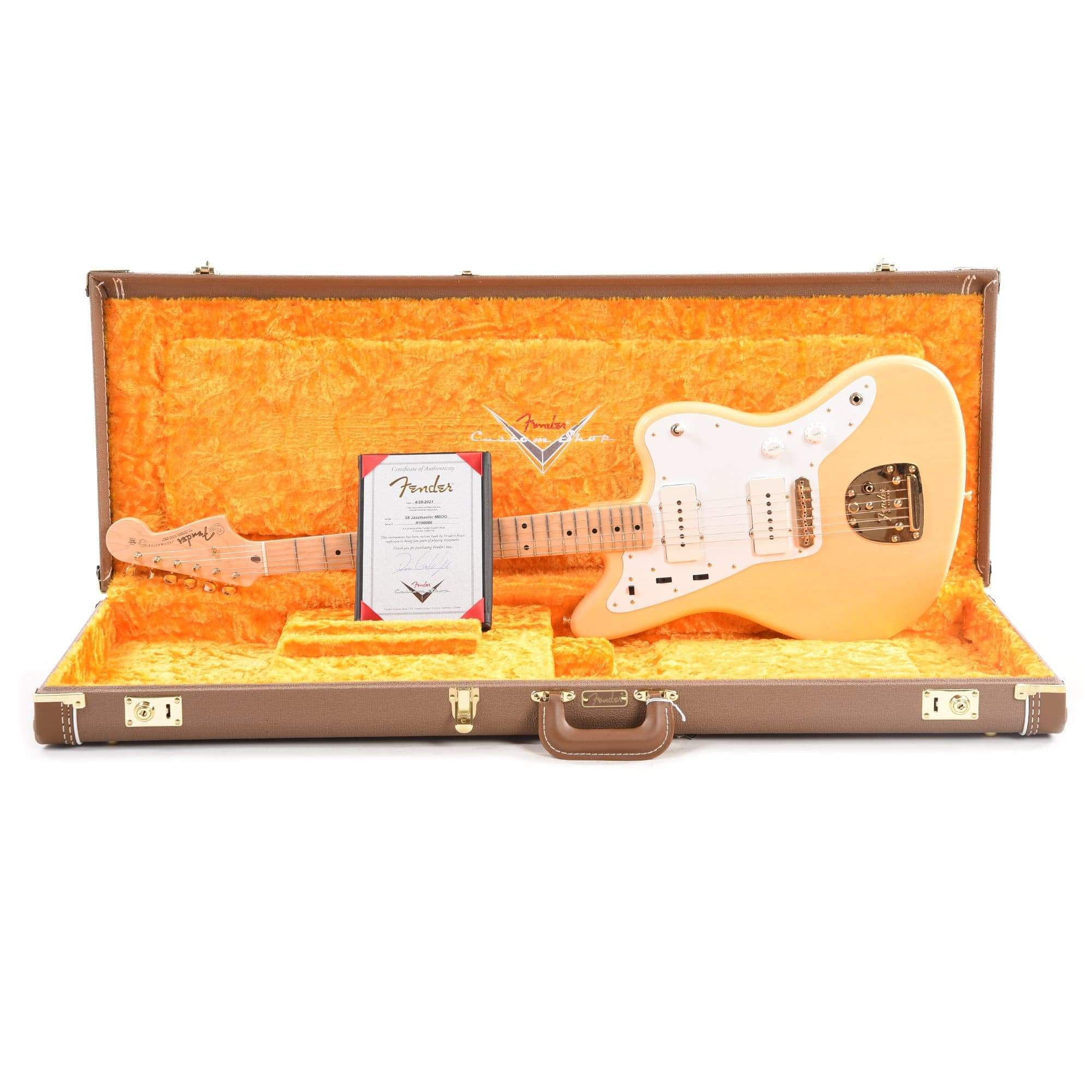 Fender Custom Shop 1958 Jazzmaster Deluxe Closet Classic Ash Super Aged White Blonde w/Gold Hardware & Chicago Specials Master Built By Dennis Galuszka Electric Guitars / Solid Body