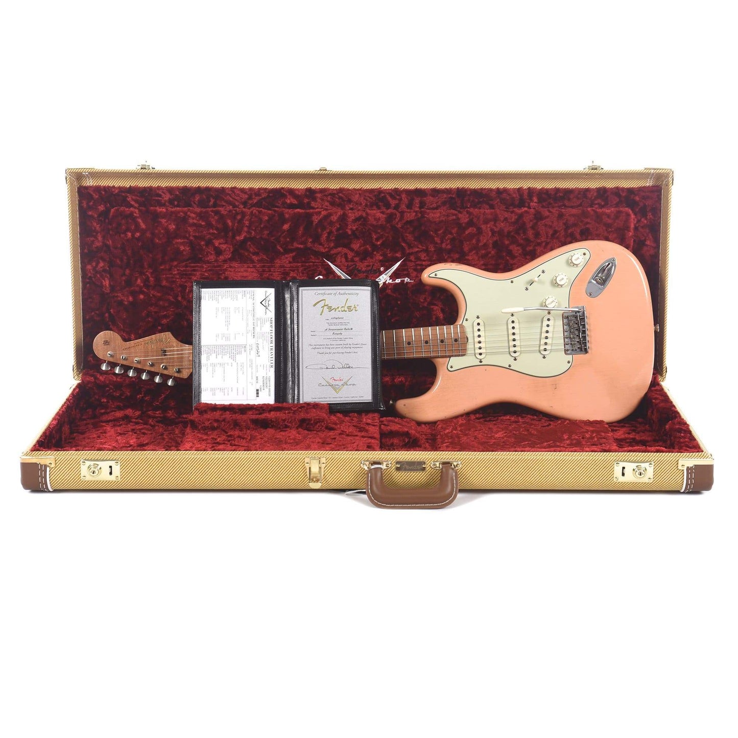 Fender Custom Shop 1958 Stratocaster Relic Shell Pink Master Built By Paul Waller Electric Guitars / Solid Body