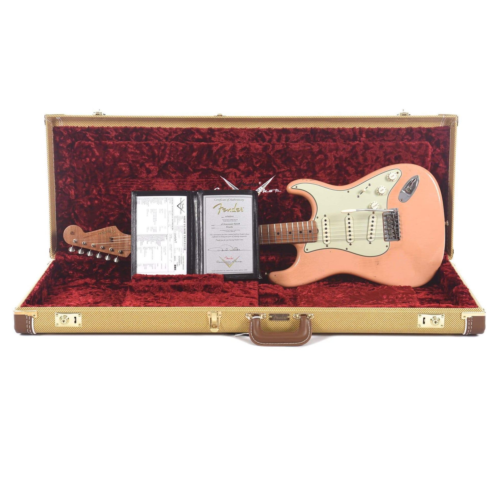 Fender Custom Shop 1958 Stratocaster Relic Shell Pink Master Built By Paul Waller Electric Guitars / Solid Body