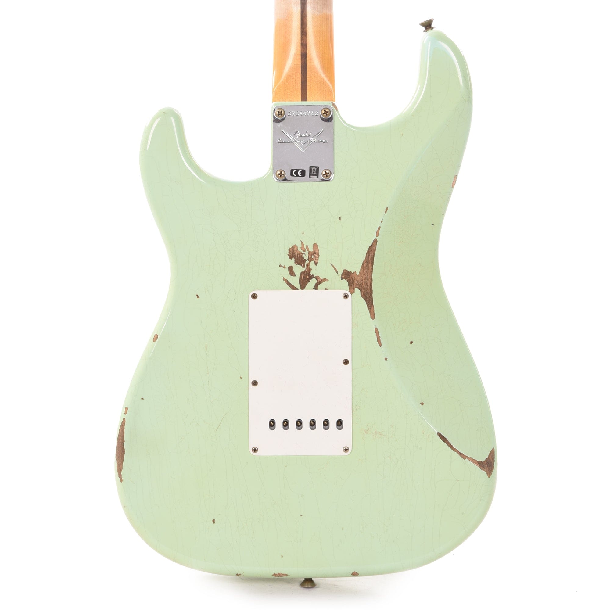 Fender Custom Shop 1958 Stratocaster Relic Super Faded Aged Surf Green Electric Guitars / Solid Body