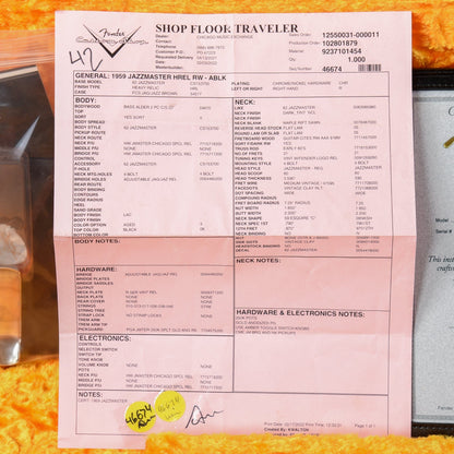 Fender Custom Shop 1959 Jazzmaster "Chicago Special" Heavy Relic Aged Black Aged Black 2021 Electric Guitars / Solid Body