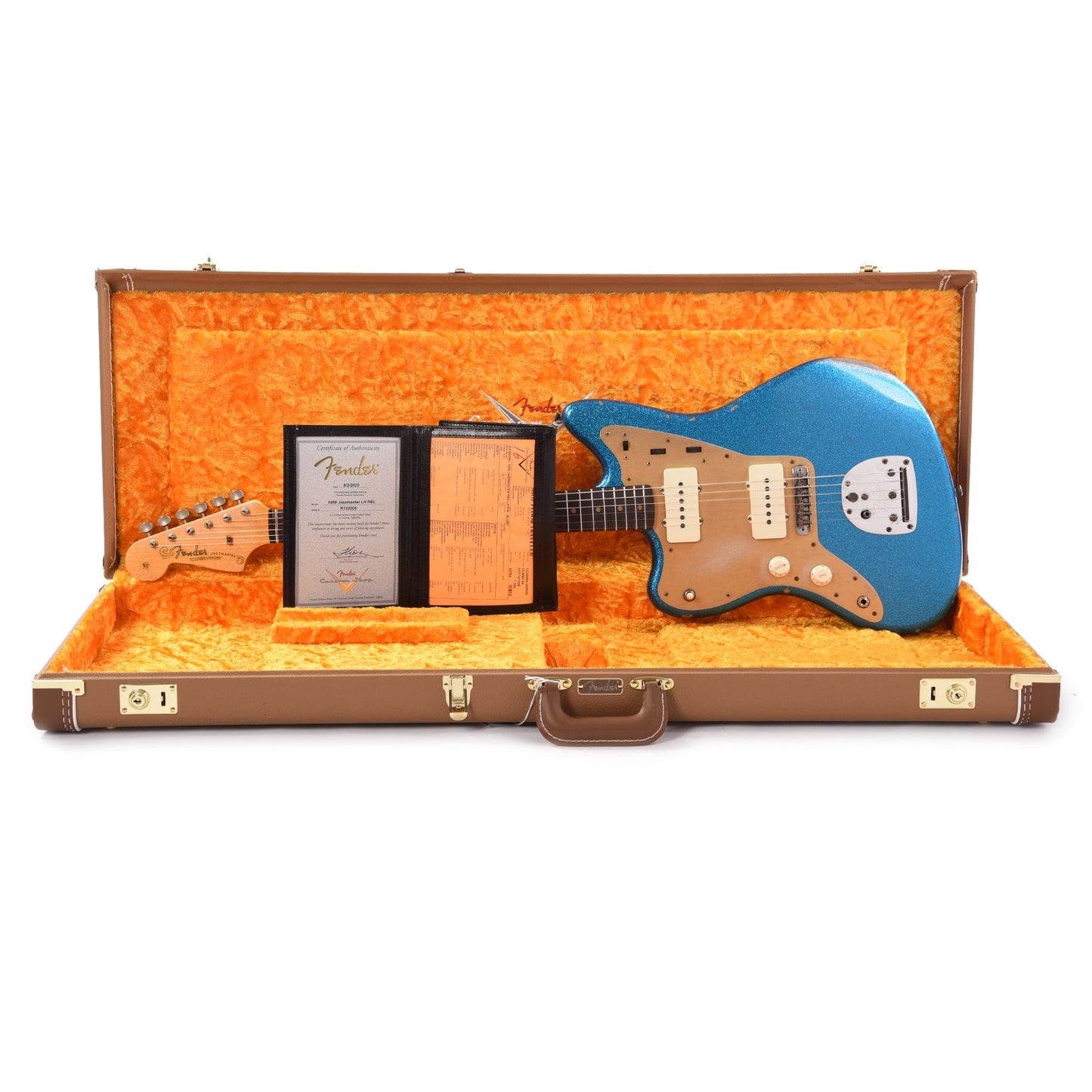 Fender Custom Shop 1959 Jazzmaster "Chicago Special" LEFTY Relic Super Aged Blue Sparkle Electric Guitars / Solid Body