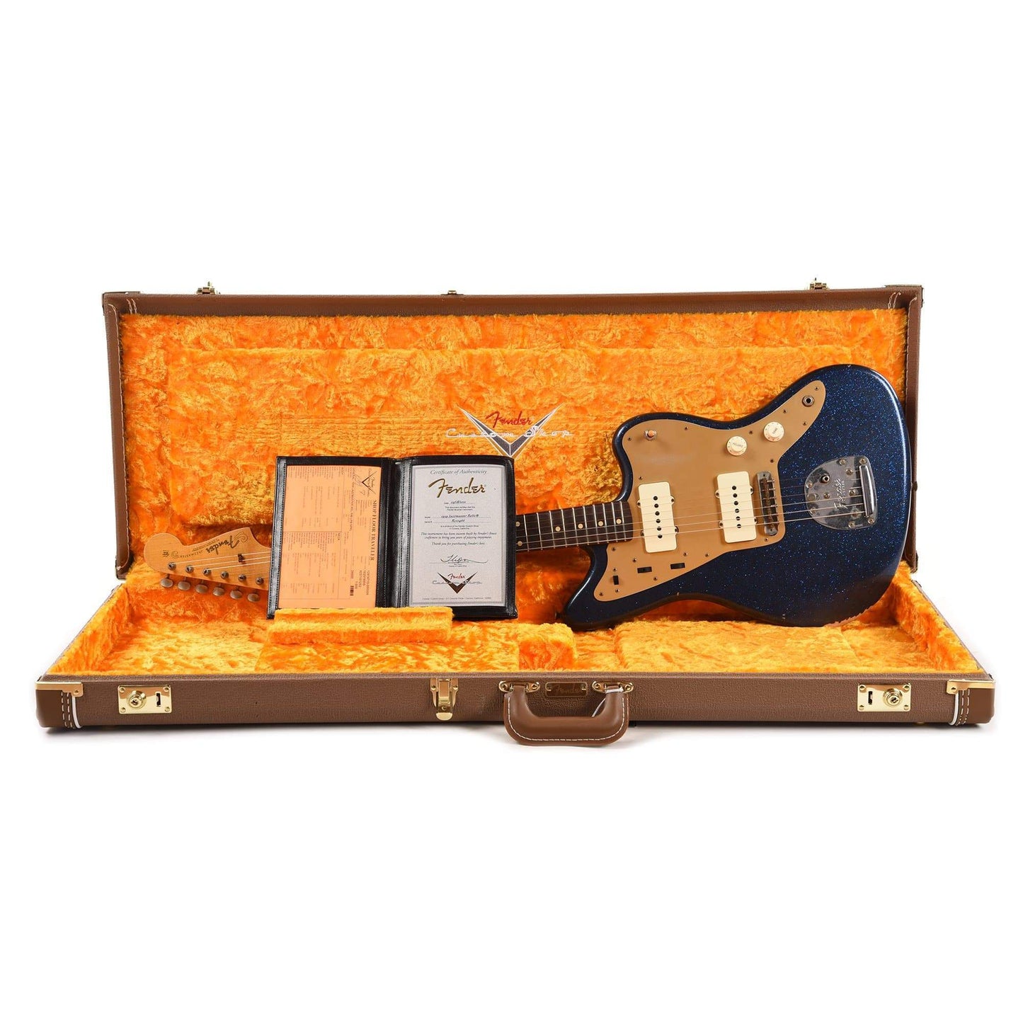 Fender Custom Shop 1959 Jazzmaster "Chicago Special" Relic Super Aged Dark Lake Placid Blue Sparkle Electric Guitars / Solid Body