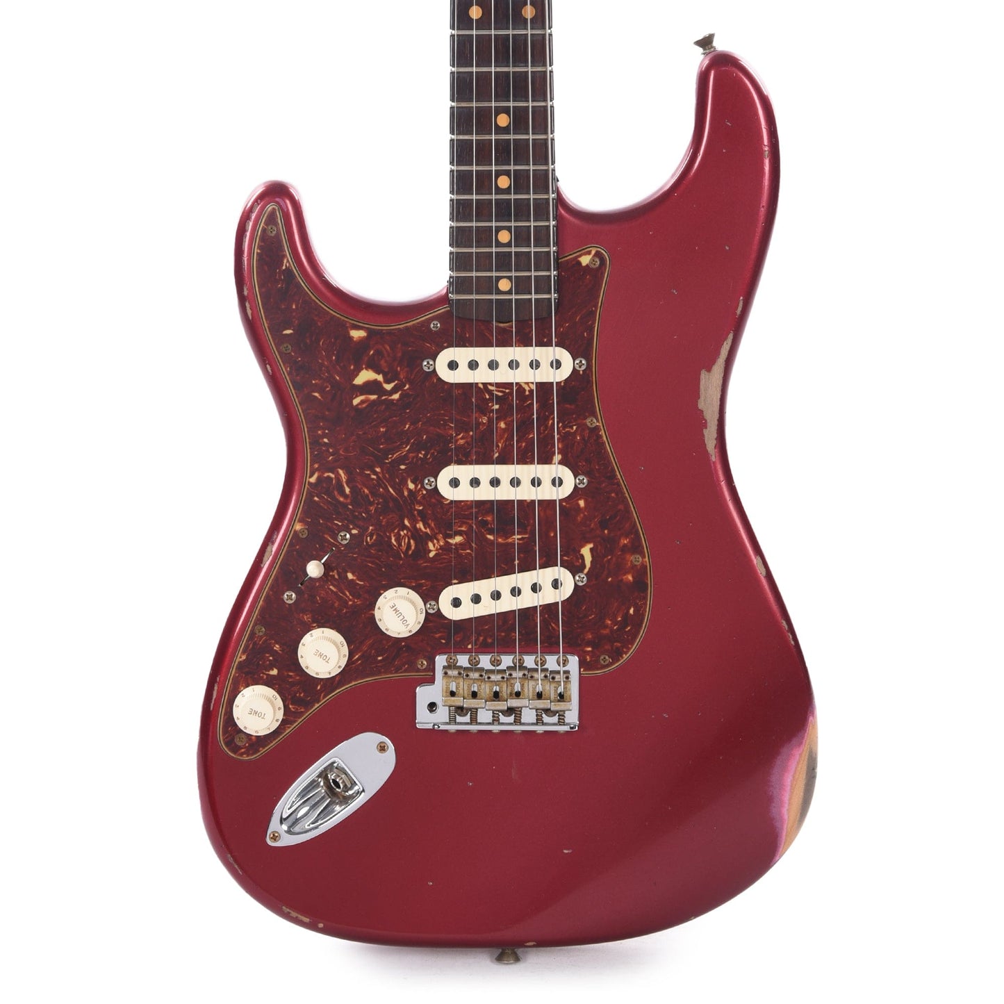 Fender Custom Shop 1959 Stratocaster "Chicago Special" LEFTY Relic Faded Oxblood w/Rosewood Neck & Tortoise Pickguard Electric Guitars / Solid Body