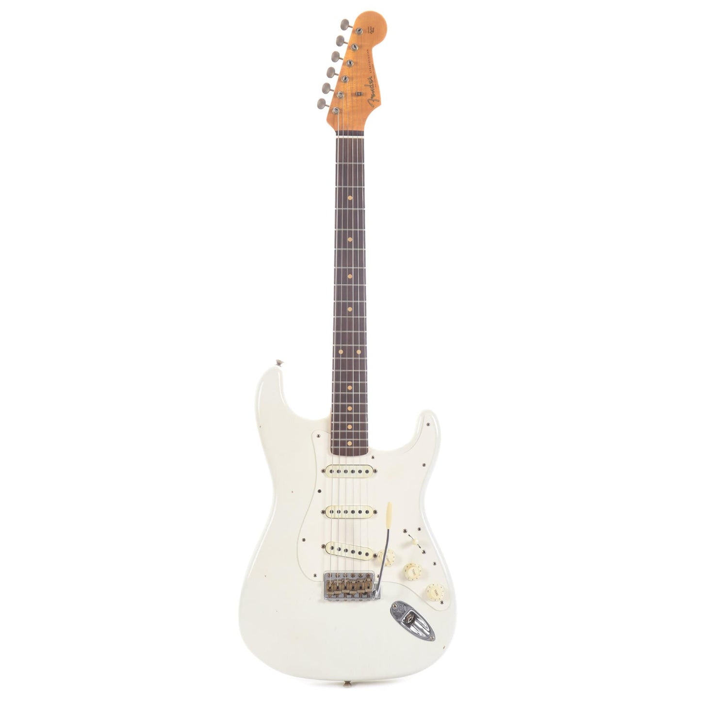 Fender Custom Shop 1959 Stratocaster Journeyman Relic Aged Olympic White Electric Guitars / Solid Body