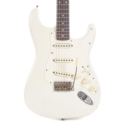 Fender Custom Shop 1959 Stratocaster Journeyman Relic Aged Olympic White Electric Guitars / Solid Body