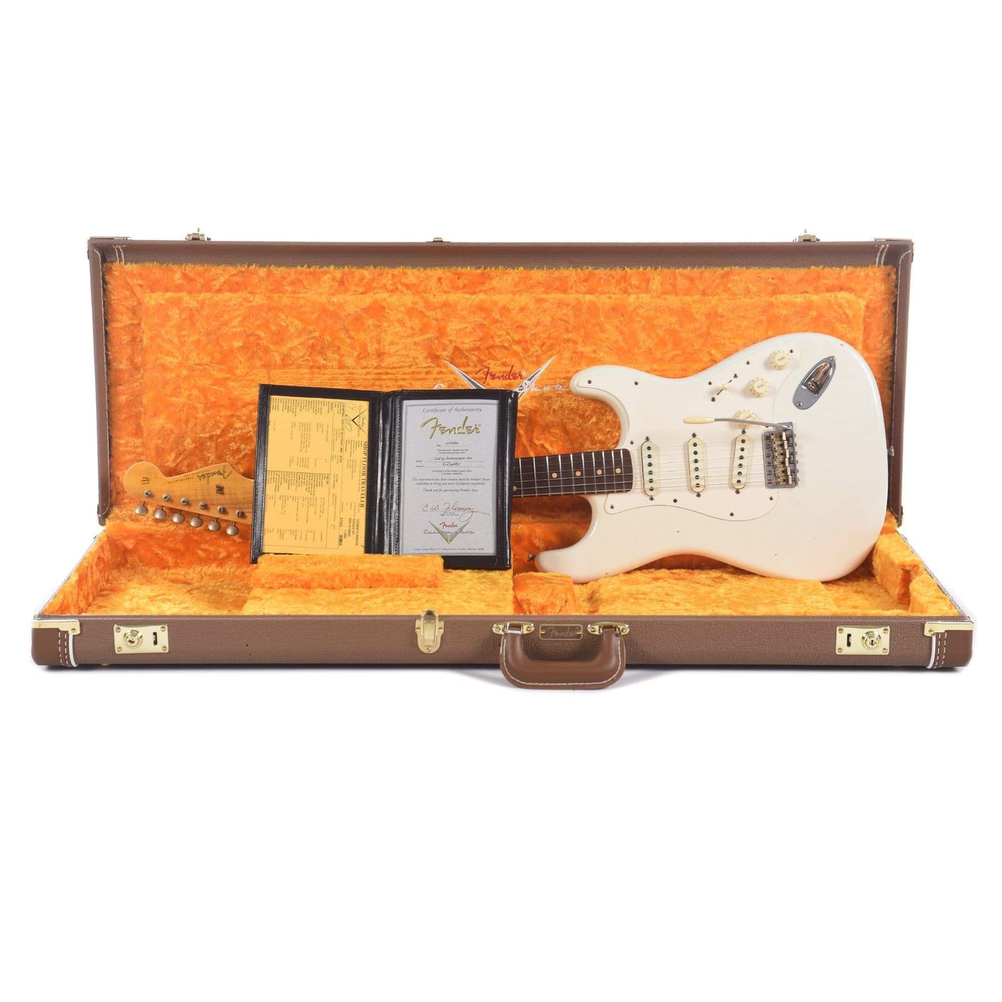 Fender Custom Shop 1959 Stratocaster Journeyman Relic Aged Olympic White Electric Guitars / Solid Body