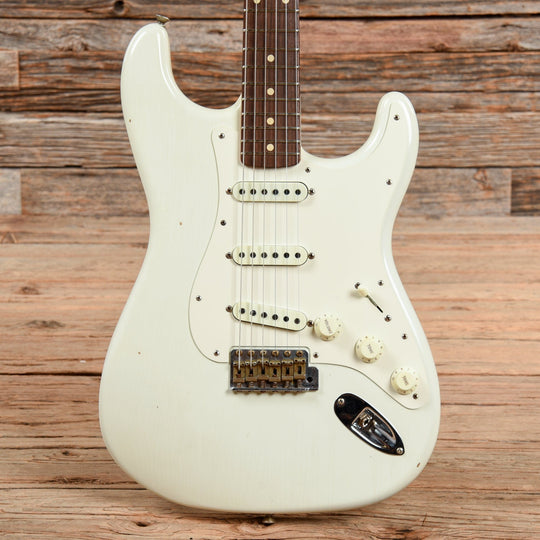 Fender Custom Shop 1959 Stratocaster Journeyman Relic Aged Olympic White Electric Guitars / Solid Body