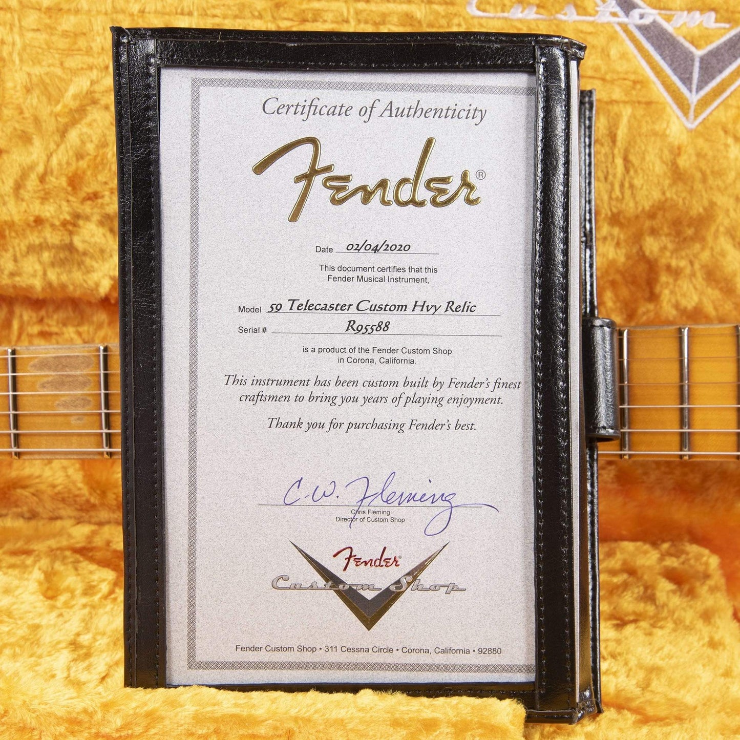 Fender Custom Shop 1959 Telecaster Custom "Chicago Special" Heavy Relic Faded/Aged Orange Sparkle Electric Guitars / Solid Body