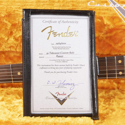 Fender Custom Shop 1959 Telecaster Custom "Chicago Special" Relic Aged Black Electric Guitars / Solid Body