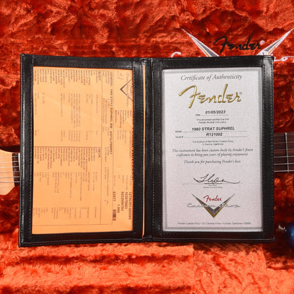 Fender Custom Shop 1960 Stratocaster Ash "Chicago Special" Time Capsule Aged Surf Green/Lake Placid Blue Burst Electric Guitars / Solid Body