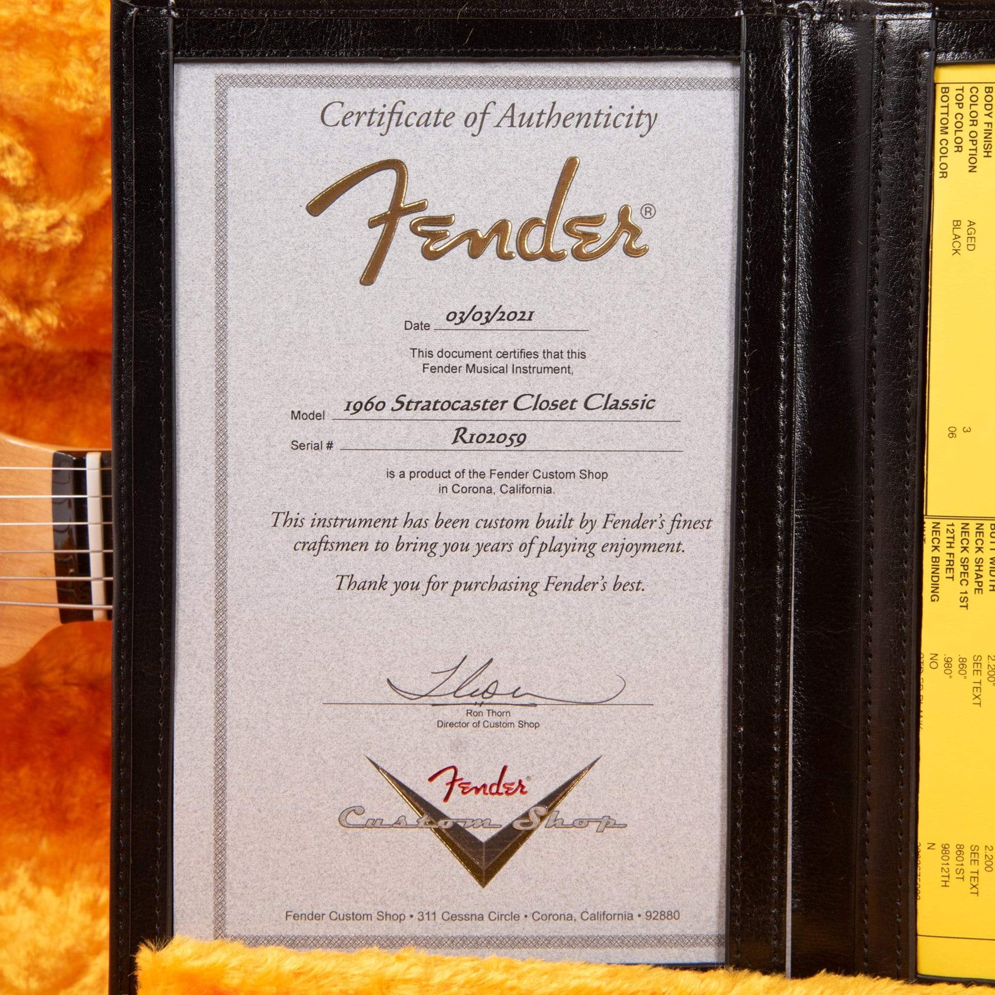 Fender Custom Shop 1960 Stratocaster 