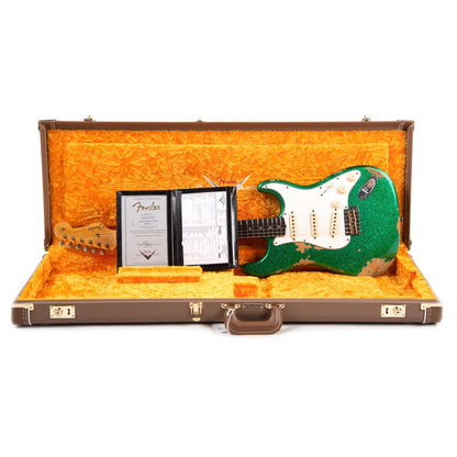 Fender Custom Shop 1960 Stratocaster "Chicago Special" Heavy Relic Aged Green Sparkle Electric Guitars / Solid Body