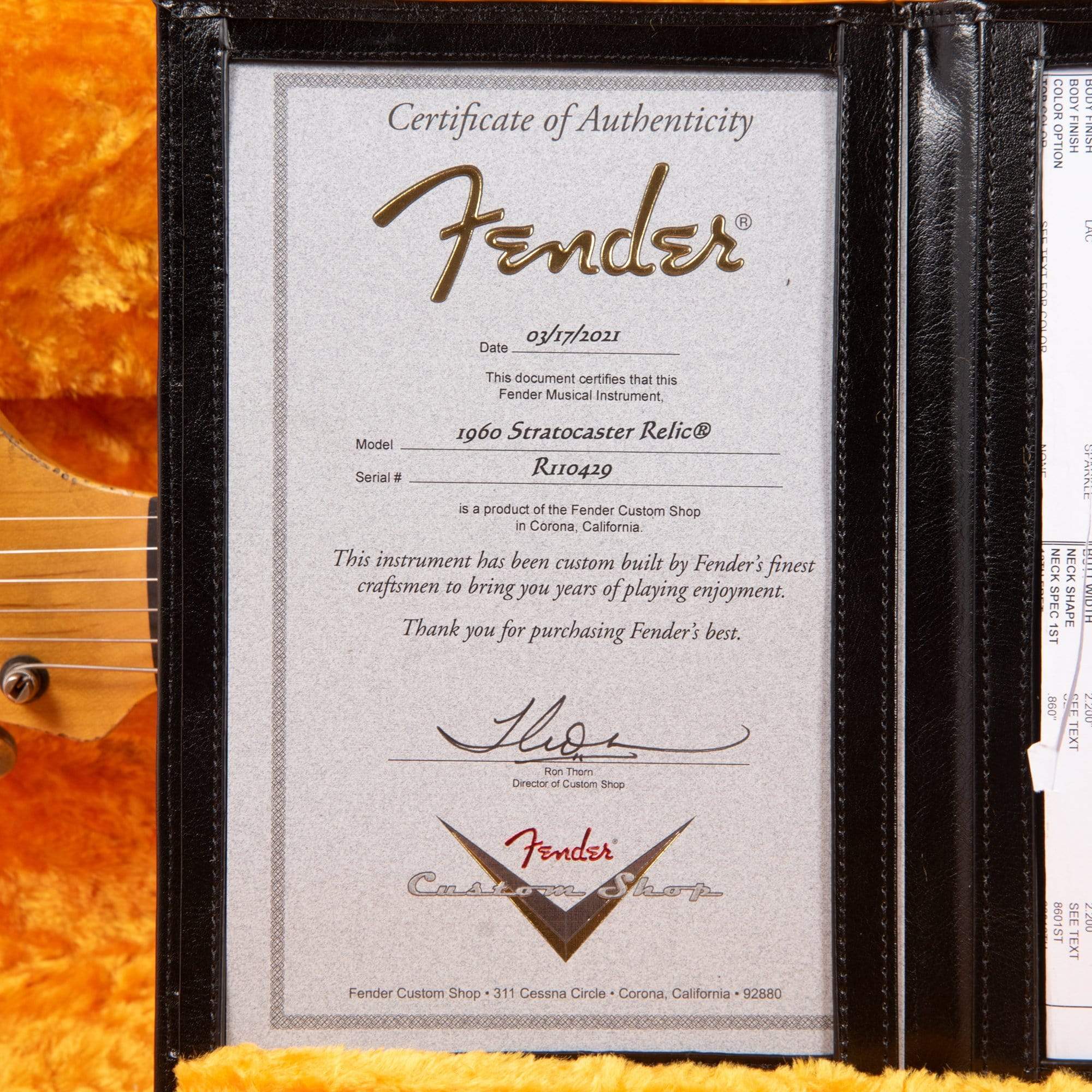 Fender Custom Shop 1960 Stratocaster 