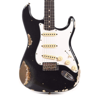 Fender Custom Shop 1960 Stratocaster "Chicago Special" Heavy Relic Black Sparkle over Aztec Gold Electric Guitars / Solid Body