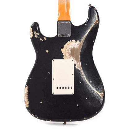 Fender Custom Shop 1960 Stratocaster "Chicago Special" Heavy Relic Black Sparkle over Aztec Gold Electric Guitars / Solid Body