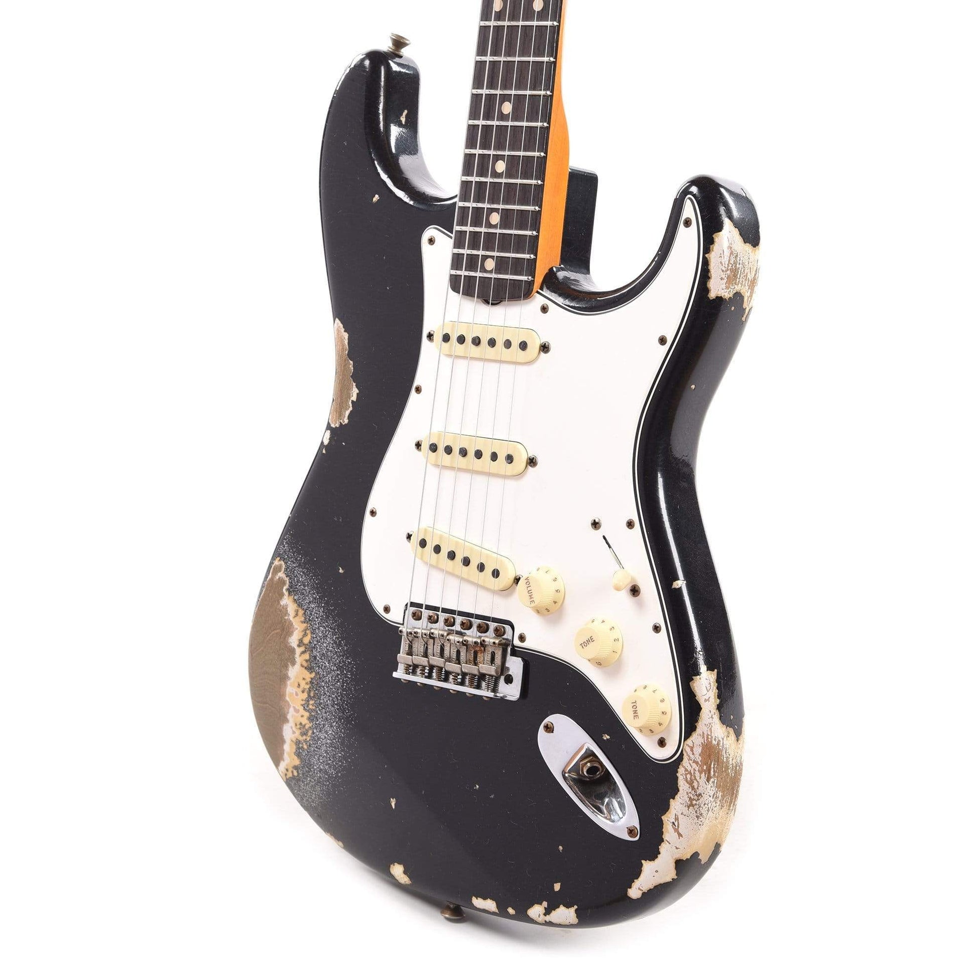 Fender Custom Shop 1960 Stratocaster "Chicago Special" Heavy Relic Black Sparkle over Aztec Gold Electric Guitars / Solid Body
