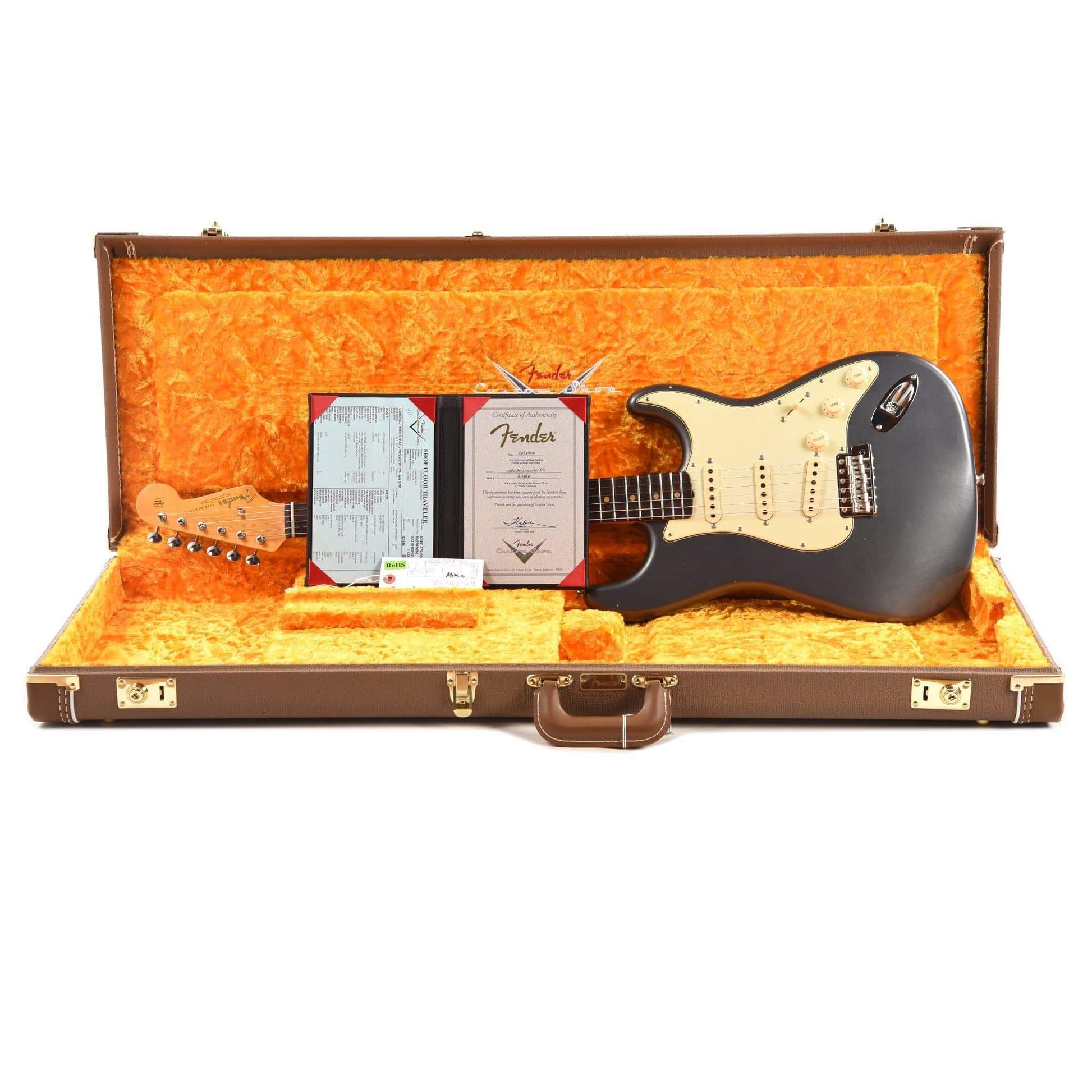 Fender Custom Shop 1960 Stratocaster "Chicago Special" Journeyman Aged Charcoal Frost Metallic Electric Guitars / Solid Body