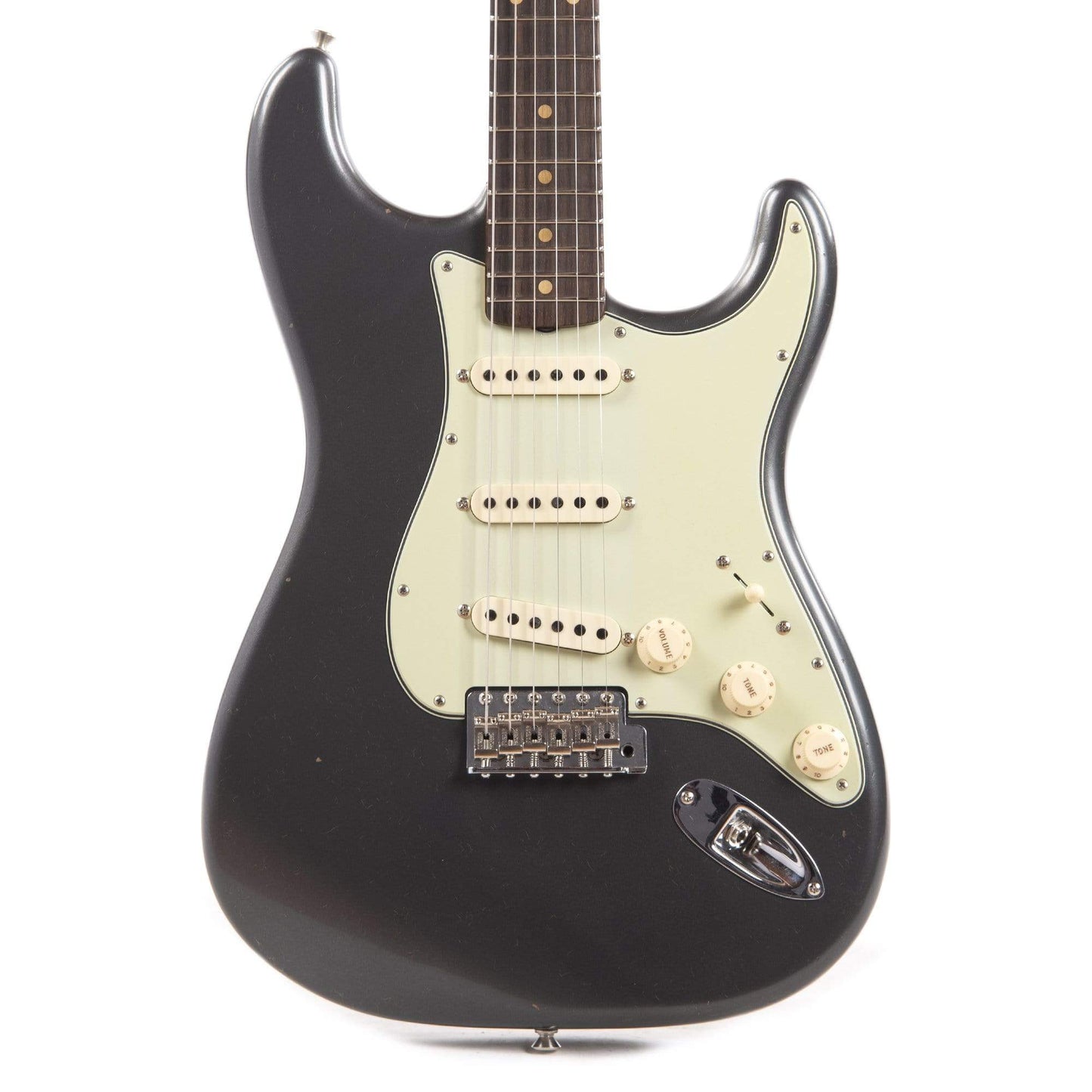 Fender Custom Shop 1960 Stratocaster "Chicago Special" Journeyman Relic Aged Charcoal Frost Metallic Electric Guitars / Solid Body