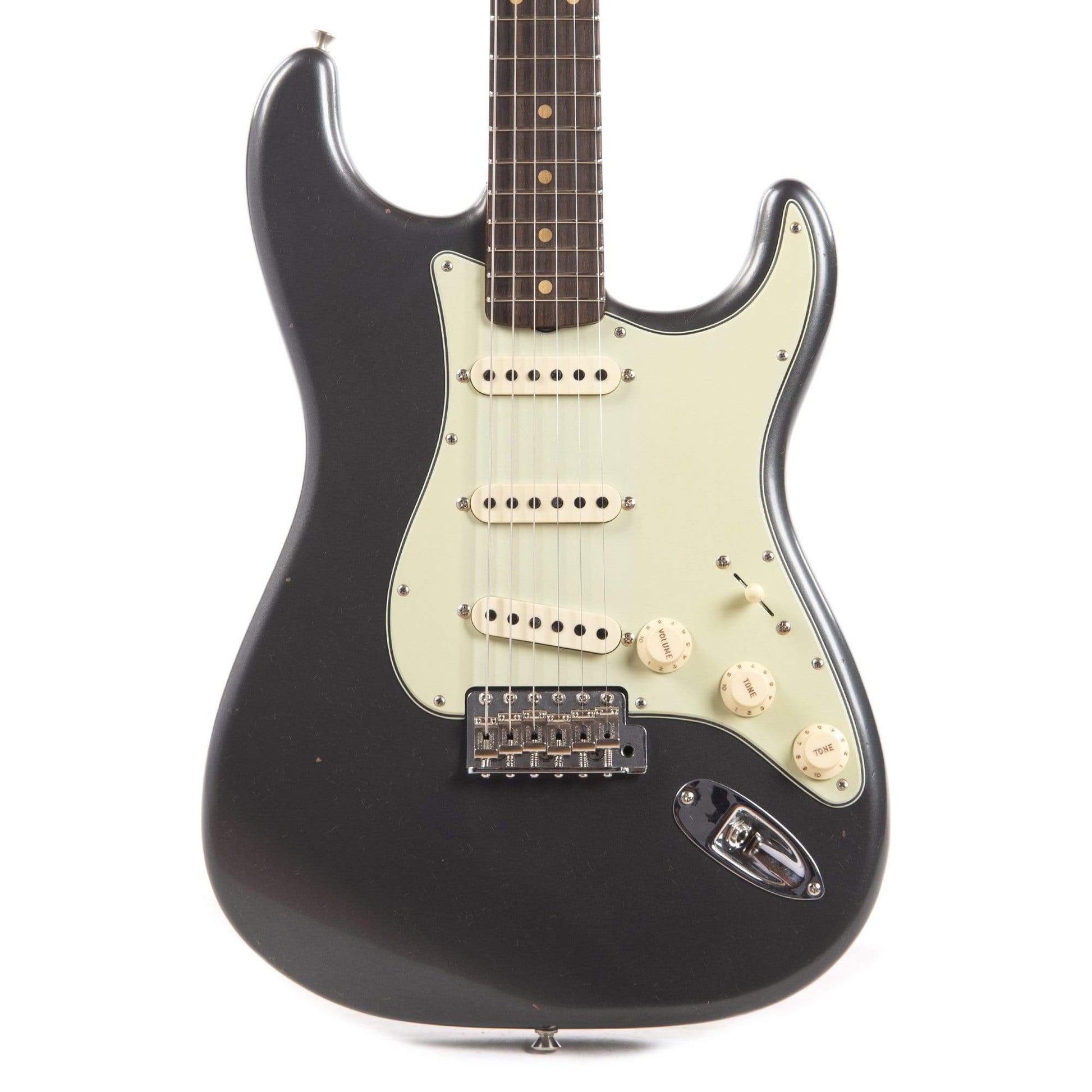 Fender Custom Shop 1960 Stratocaster "Chicago Special" Journeyman Relic Aged Charcoal Frost Metallic Electric Guitars / Solid Body