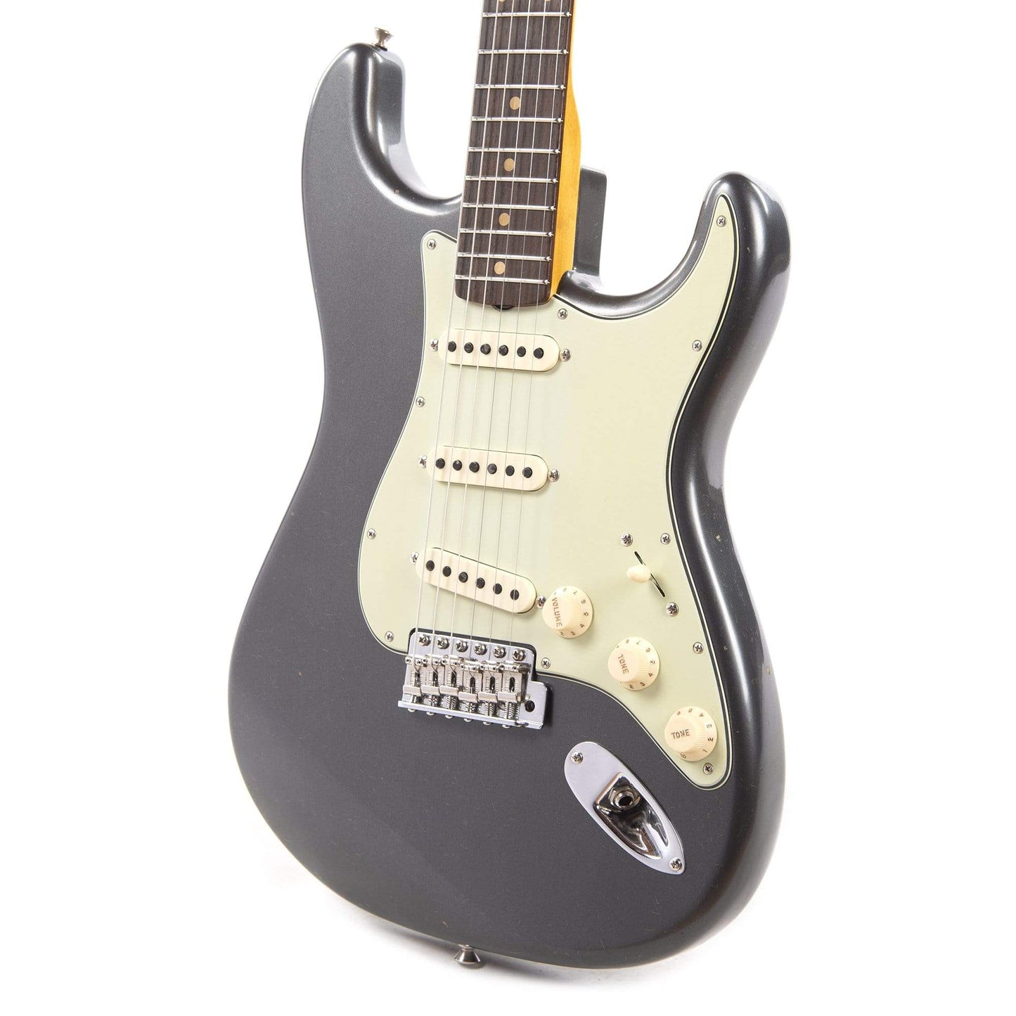 Fender Custom Shop 1960 Stratocaster "Chicago Special" Journeyman Relic Aged Charcoal Frost Metallic Electric Guitars / Solid Body