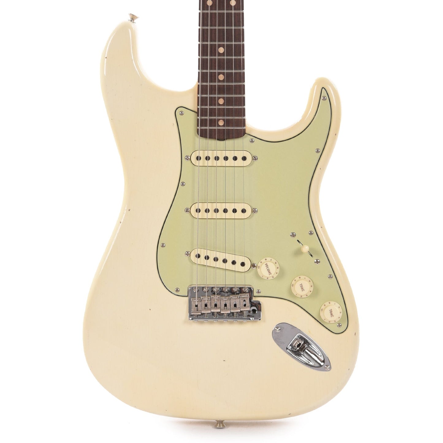 Fender Custom Shop 1960 Stratocaster "Chicago Special" Journeyman Relic Rosewood Super Aged Olympic White Electric Guitars / Solid Body