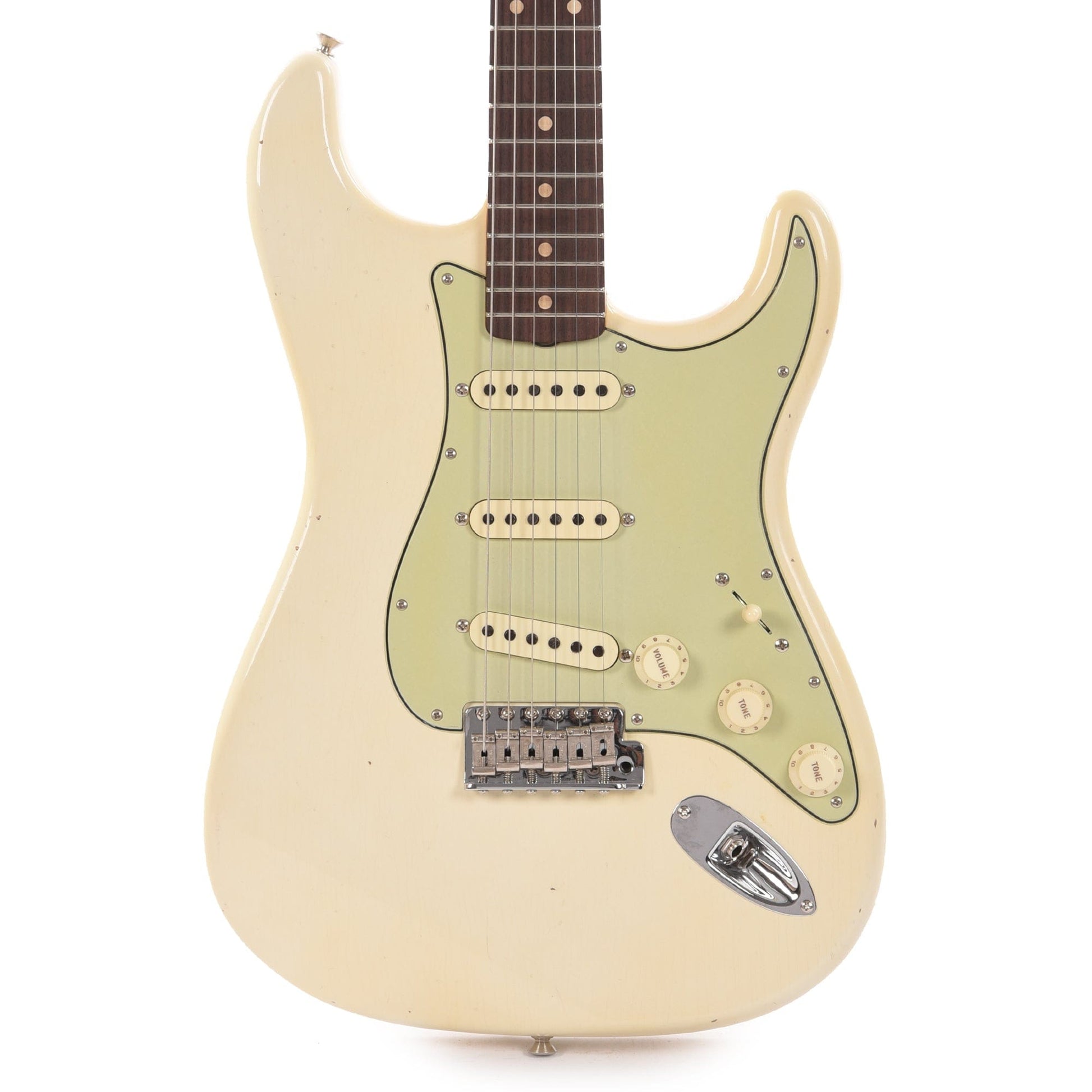 Fender Custom Shop 1960 Stratocaster "Chicago Special" Journeyman Relic Rosewood Super Aged Olympic White Electric Guitars / Solid Body