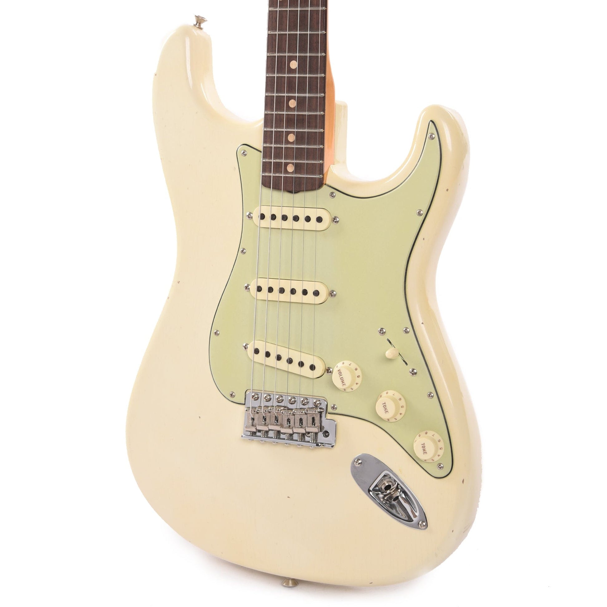 Fender Custom Shop 1960 Stratocaster "Chicago Special" Journeyman Relic Rosewood Super Aged Olympic White Electric Guitars / Solid Body