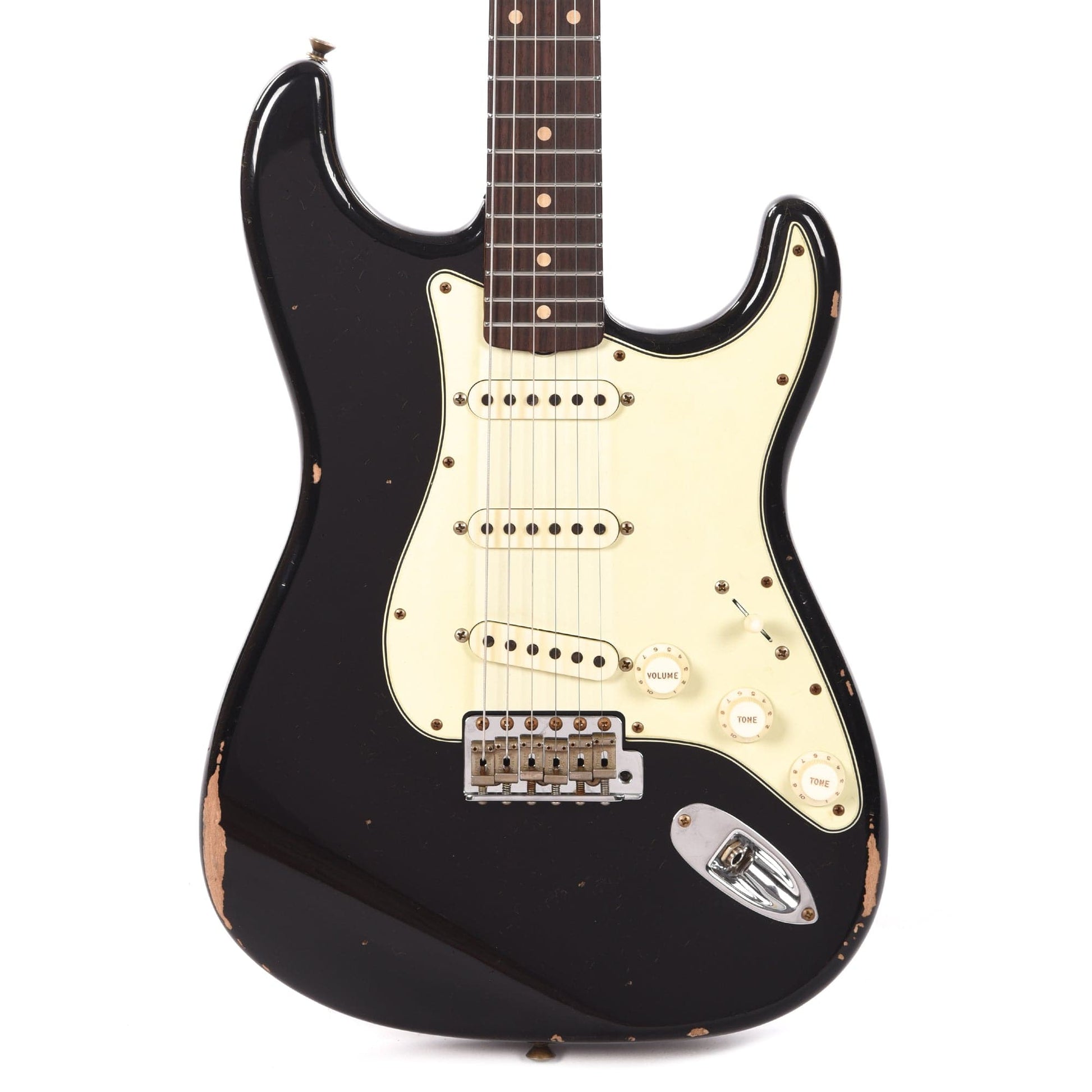 Fender Custom Shop 1960 Stratocaster "Chicago Special" Relic Aged Black Electric Guitars / Solid Body