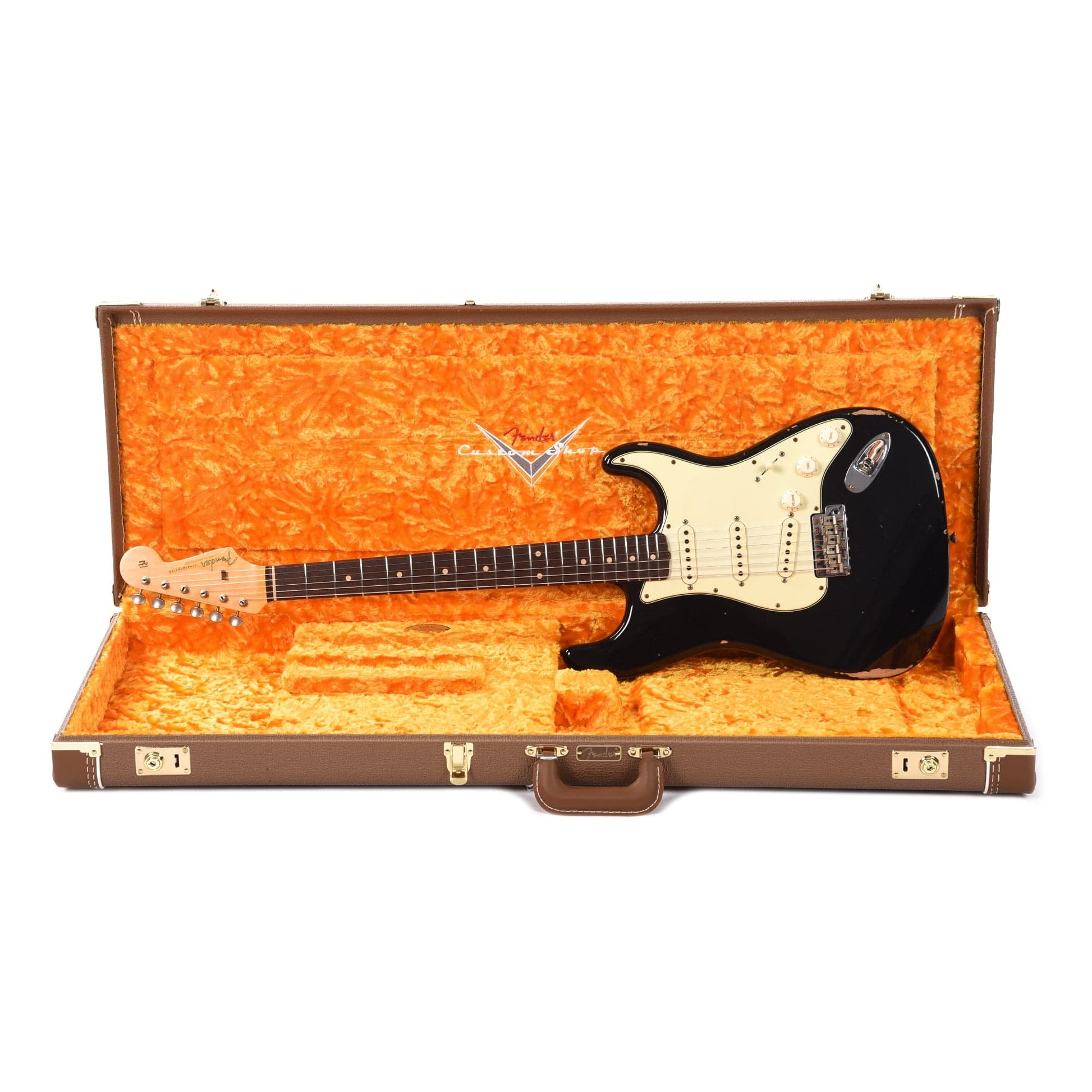 Fender Custom Shop 1960 Stratocaster "Chicago Special" Relic Aged Black Electric Guitars / Solid Body